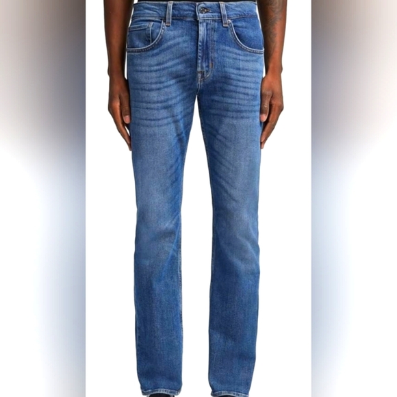 7 FOR ALL MANKIND Classic Blue Men's Jeans - The Straight Sz 32 - Picture 1 of 8